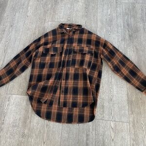 NEW- 12th Tribe Fireside Mocha Plaid Flannel